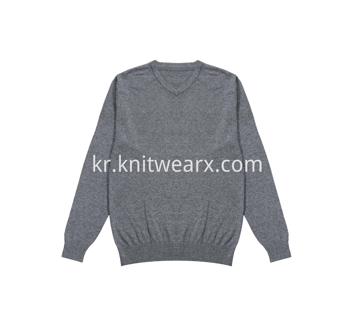 Men's Classic Knitted 100% Cotton Sweater V-neck Knitwear Pullover